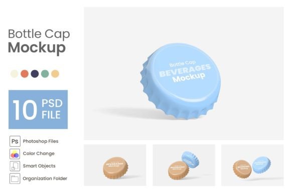 10 Bottle Cap Mockups: Elevate Your Product Design