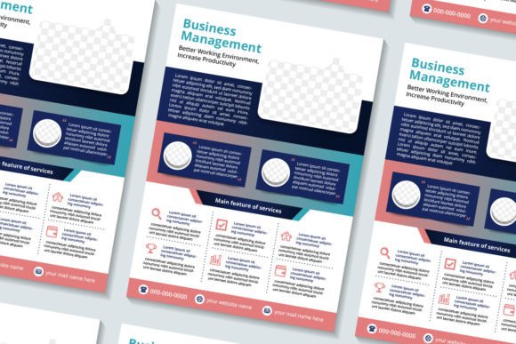 Business Management Vertical Flyer: A Modern Design Asset