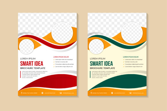 Cover Vertical Curve Orange Flyer: Dynamic Business Design