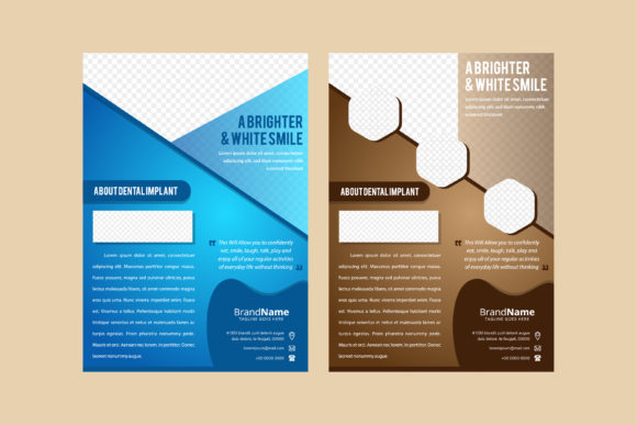 Dental Clinic Brown Blue Vertical Flyer: A Professional Design Asset