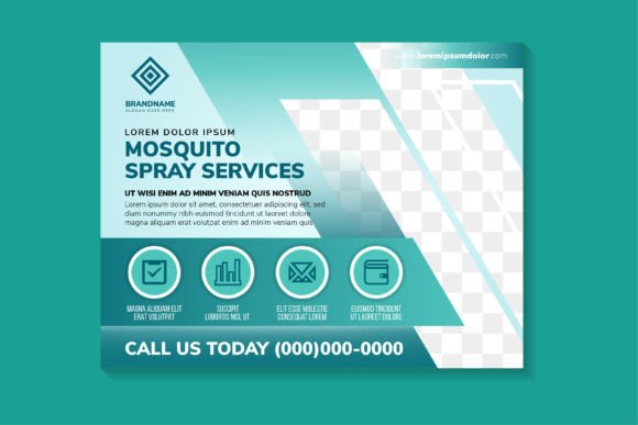 Design Impactful Mosquito Spray Services with This Horizontal Flyer