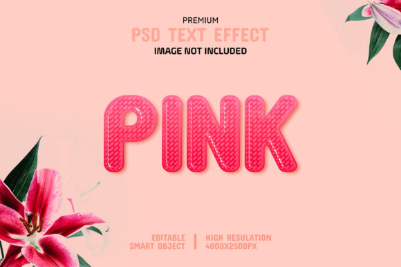 Editable Pink Flower Text Effect: A Floral Design Shortcut