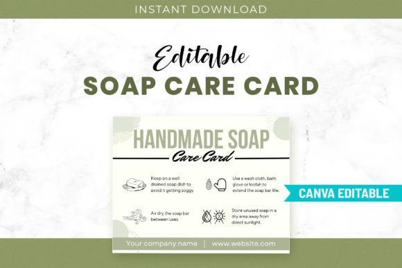 Elevate Your Soap Brand with a Professional Care Card