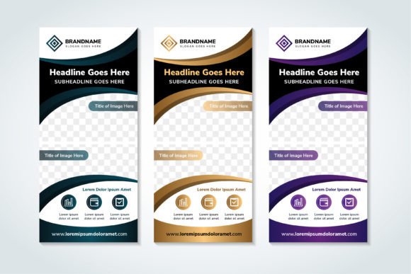 Elevate Your Visual Strategy with Abstract Curve Vertical Banner
