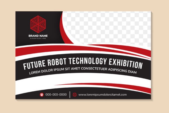 Future Robot Horizontal Banner: A Modern Design Asset