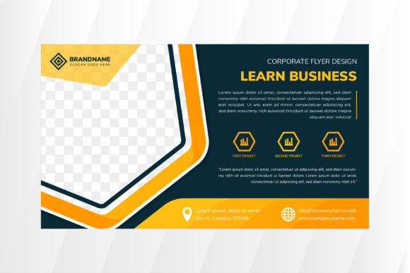Learn Business Horizontal Flyer Green: A Modern Design Template