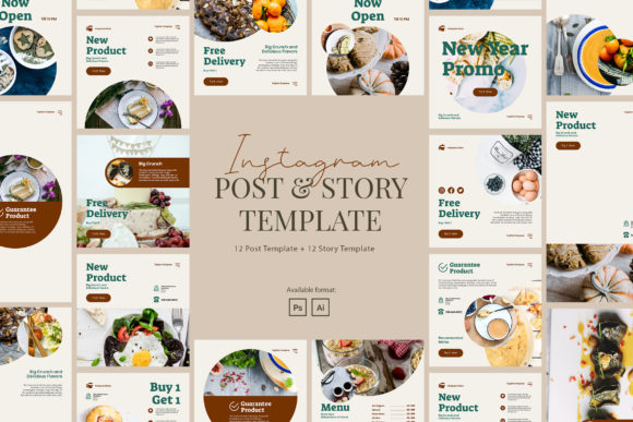 Modern Food Instagram Template: A Designer's Guide to Appetizing Content