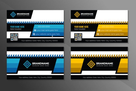 Modernize Your Identity with a Horizontal Multicolored Business Card