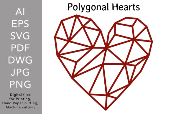 Polygonal Heart: A Modern Geometric Typeface for Bold Branding
