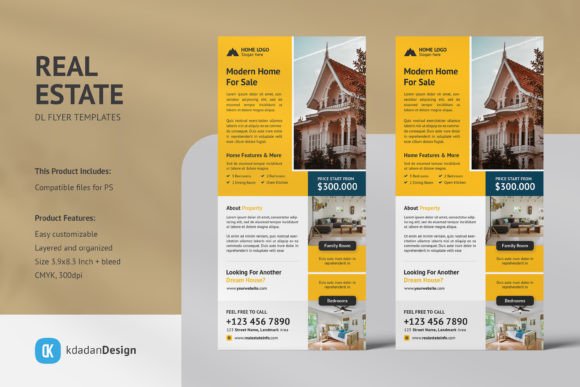 Real Estate DL Flyers Vol 55: Clean, Modern Marketing